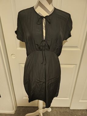 Universal Thread Black Tie-Front Mini Dress